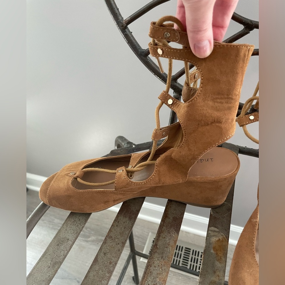 Indigo Rd. Brown Lace-Up Sandals - Picture 2 of 6